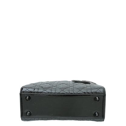 Christian Dior Black Ultraglossy Lady Dior Small Bag Rovelle Bags