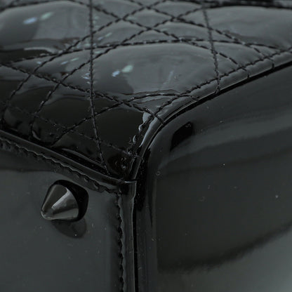 Christian Dior Black Ultraglossy Lady Dior Small Bag Rovelle Bags