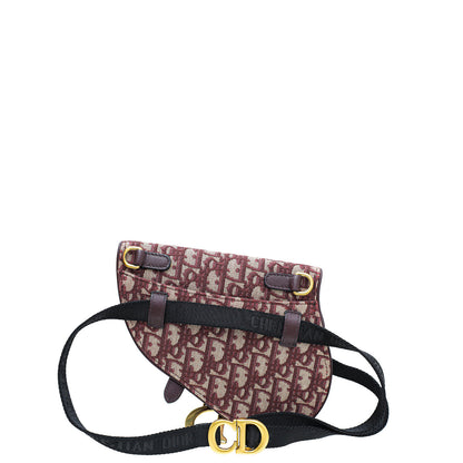 Christian Dior Burgundy Oblique Saddle Belt Bag Rovelle Bags