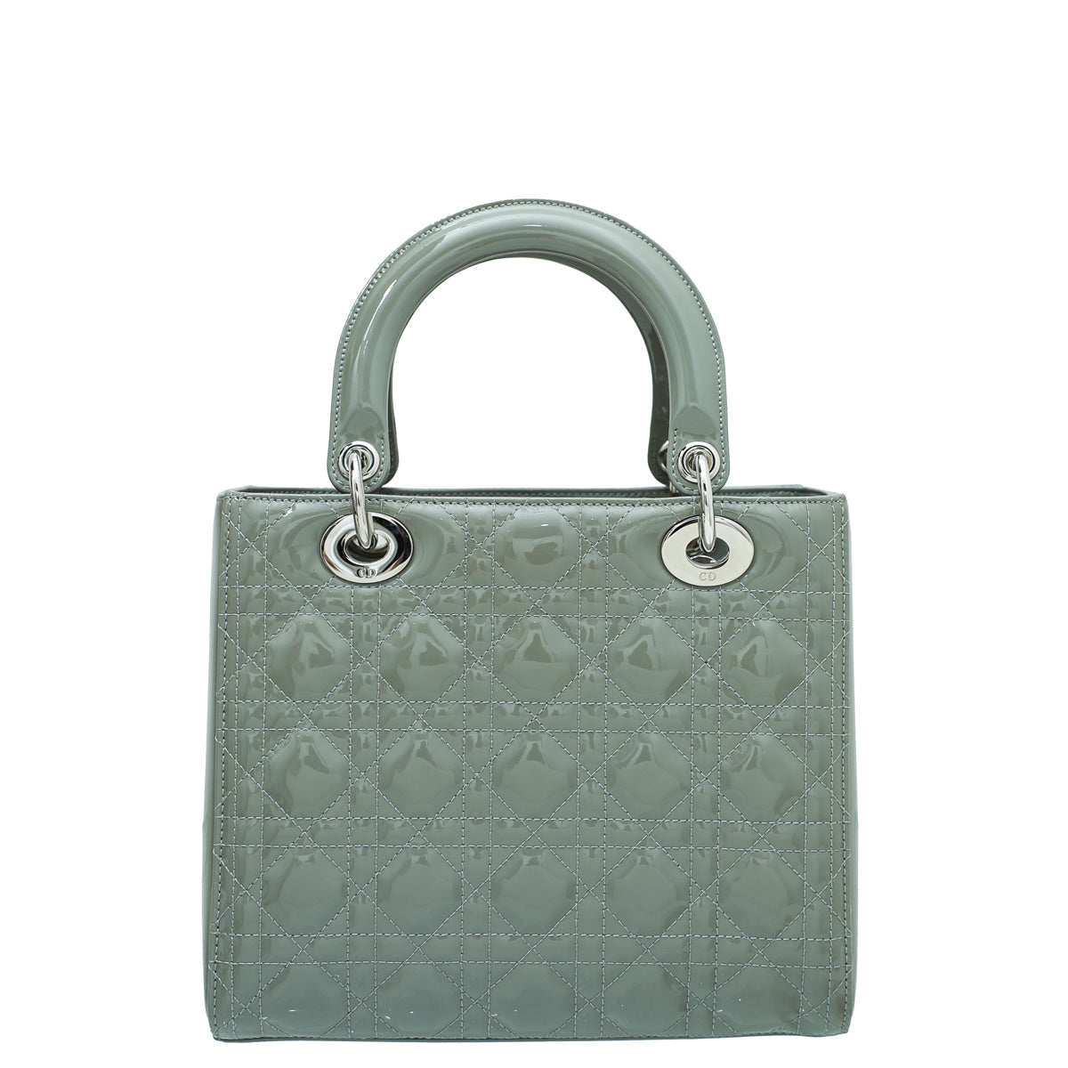 Christian Dior Light Gray Lady Dior Medium Bag Rovelle Bags