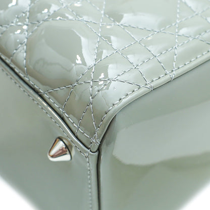 Christian Dior Light Gray Lady Dior Medium Bag Rovelle Bags