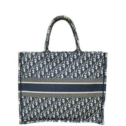 Christian Dior Navy Blue Oblique Book Tote Large Bag Rovelle Bags
