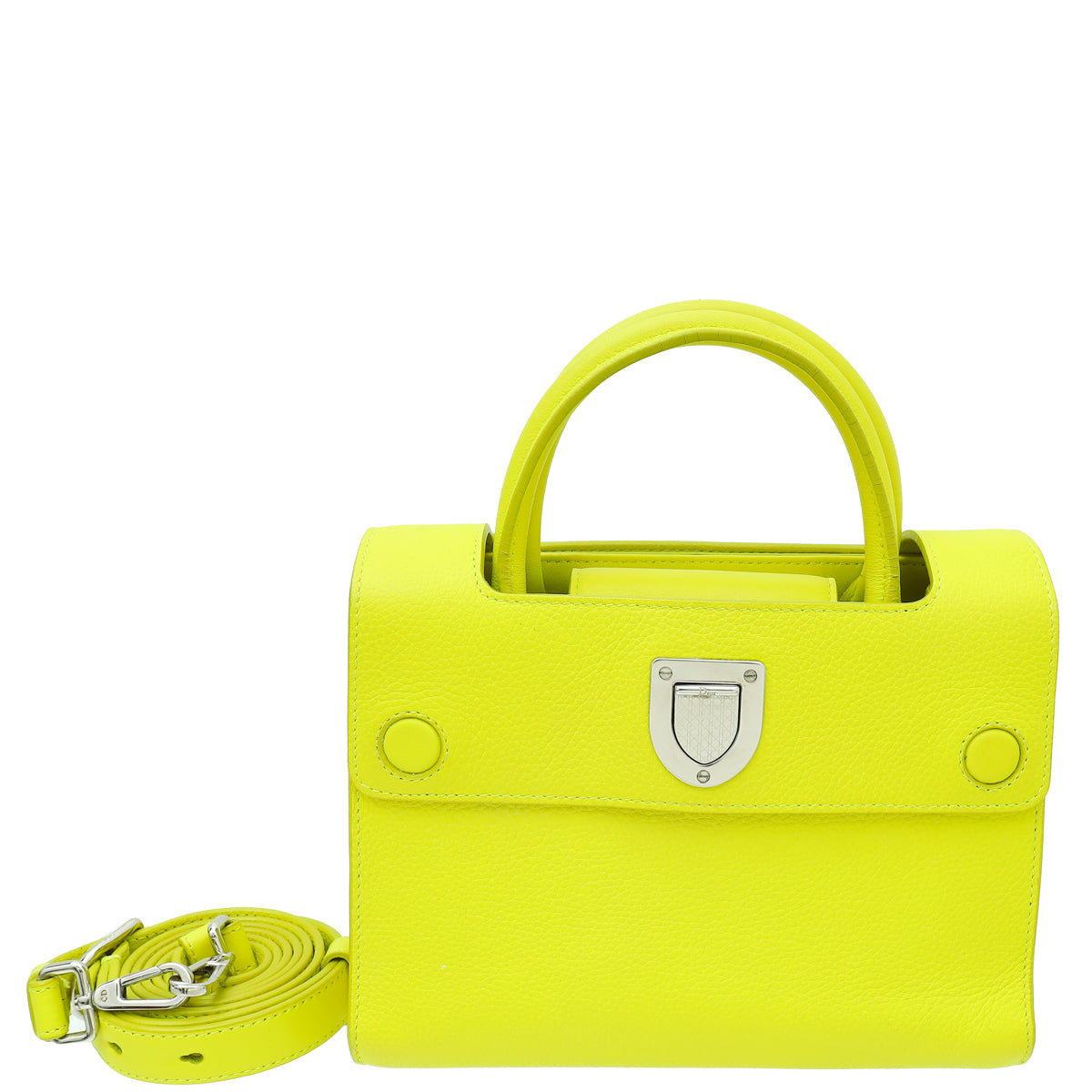 Christian Dior Neon Yellow Diorever Mini Top Handle Bag Rovelle Bags