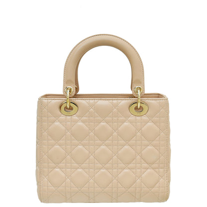 Christian Dior Nude Lady Dior Medium Bag Rovelle Bags