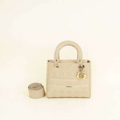 Dior D-Lite Cannage Beige Tote Bag Rovelle Bags