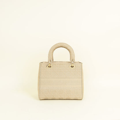 Dior D-Lite Cannage Beige Tote Bag Rovelle Bags