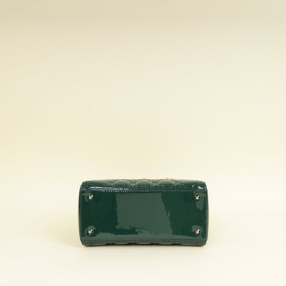 Christian Dior Emerald Green Lady Dior Medium Bag Rovelle Bags