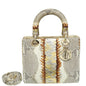 Christian Dior Beige Python Ombre Lady Dior Medium Bag Rovelle Bags