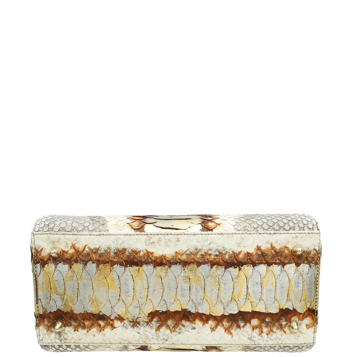 Christian Dior Beige Python Ombre Lady Dior Medium Bag Rovelle Bags