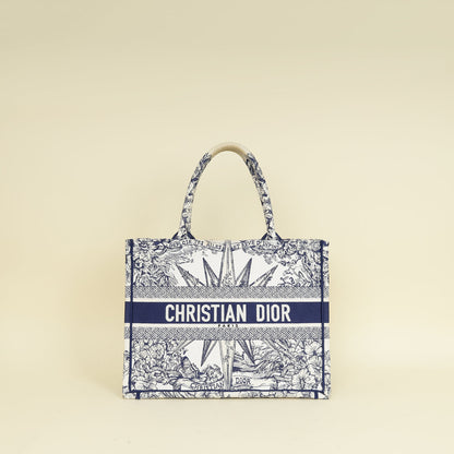 Christian Dior Bicolor Reve D'Infini Embroidery Book Tote Medium Bag Rovelle Bags