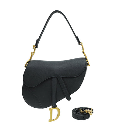 Christian Dior Black Saddle Satchel Medium Bag Rovelle Bags