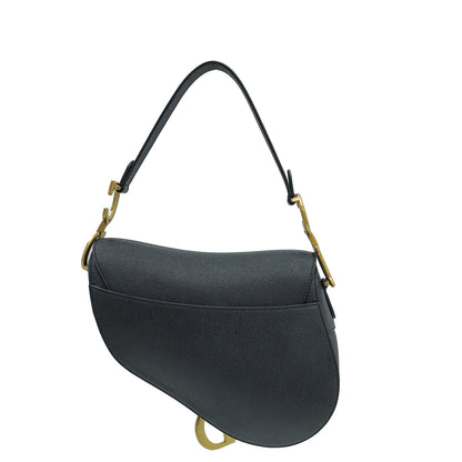 Christian Dior Black Saddle Satchel Medium Bag Rovelle Bags