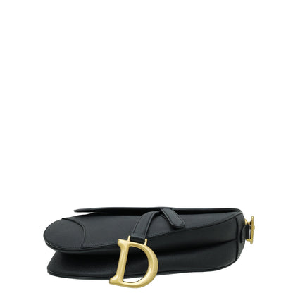 Christian Dior Black Saddle Satchel Medium Bag Rovelle Bags