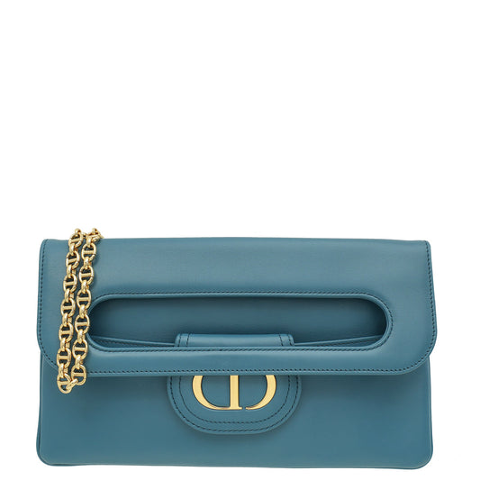 Christian Dior Indigo Blue Diordouble Medium Chain Bag Rovelle Bags