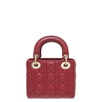 Christian Dior Red Chain Mini Lady Dior Bag Rovelle Bags