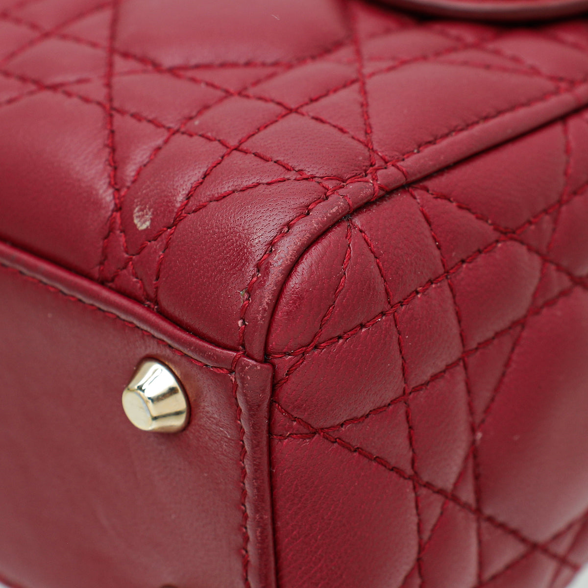 Christian Dior Red Chain Mini Lady Dior Bag Rovelle Bags