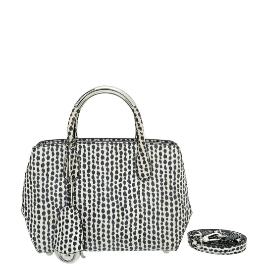Christian Dior Bicolor Dior Spotted Ayers Open Bar Bag Rovelle Bags