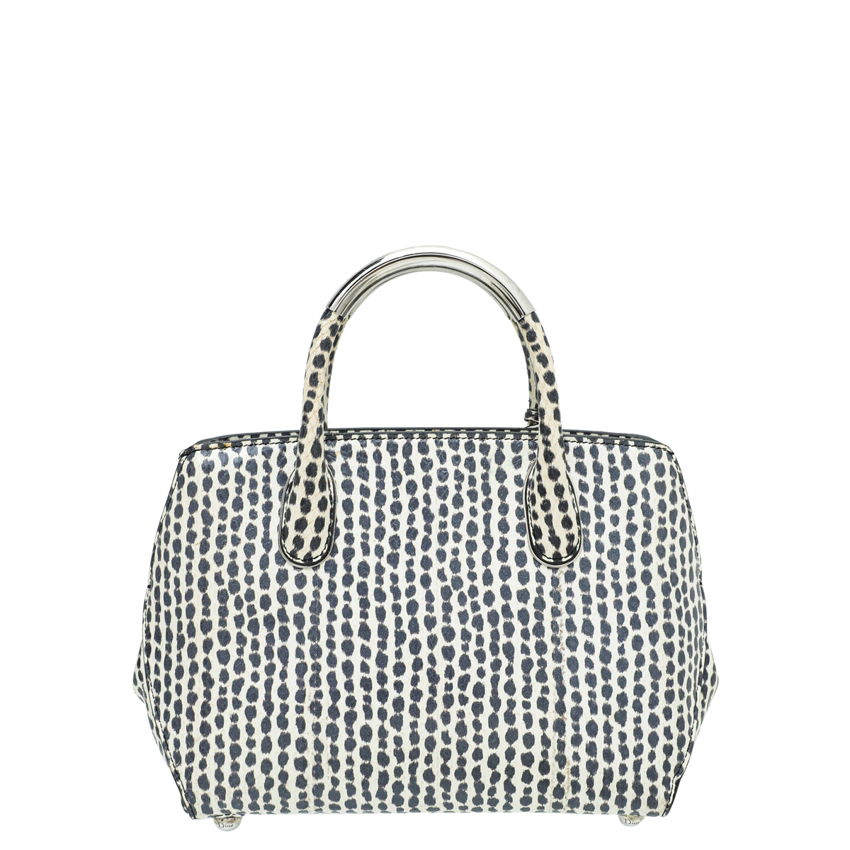 Christian Dior Bicolor Dior Spotted Ayers Open Bar Bag Rovelle Bags