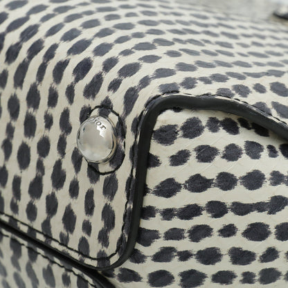Christian Dior Bicolor Dior Spotted Ayers Open Bar Bag Rovelle Bags