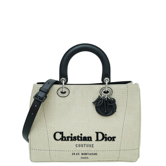 Christian Dior Bicolor Diorissimo Tote Etoile Medium Bag Rovelle Bags