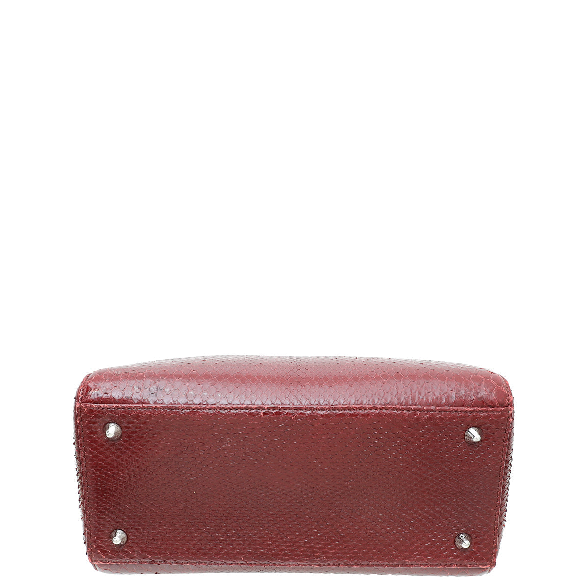 Christian Dior Shiny Burgundy Python Lady Dior Medium Bag Rovelle Bags