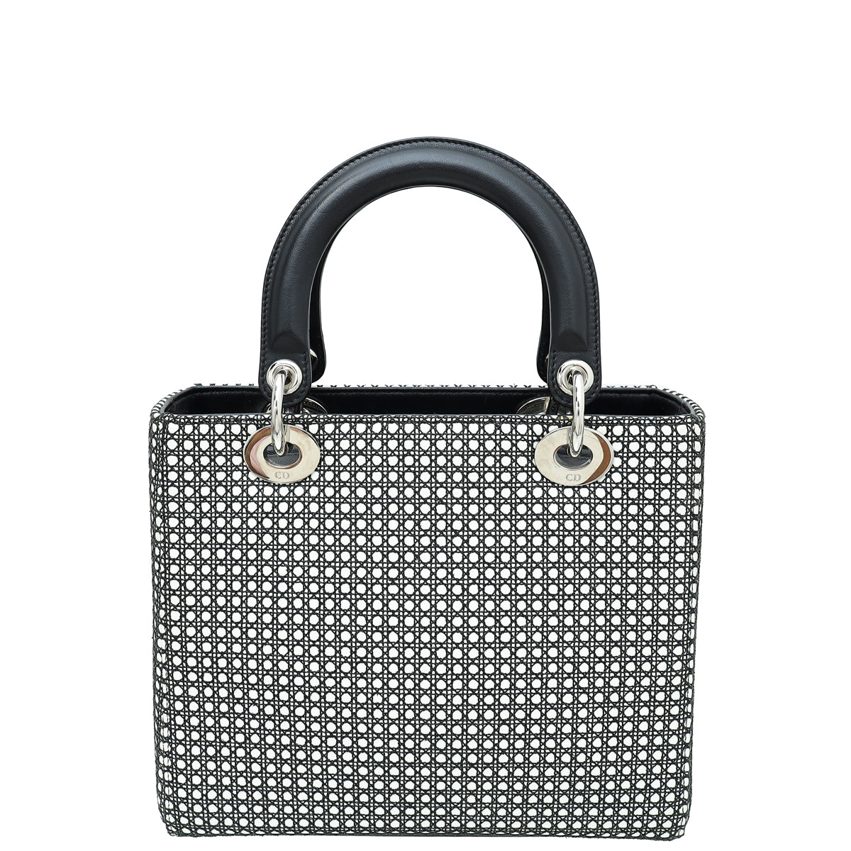 Christian Dior Bicolor Micro Cannage Mesh Patches Lady Dior Medium Bag Rovelle Bags