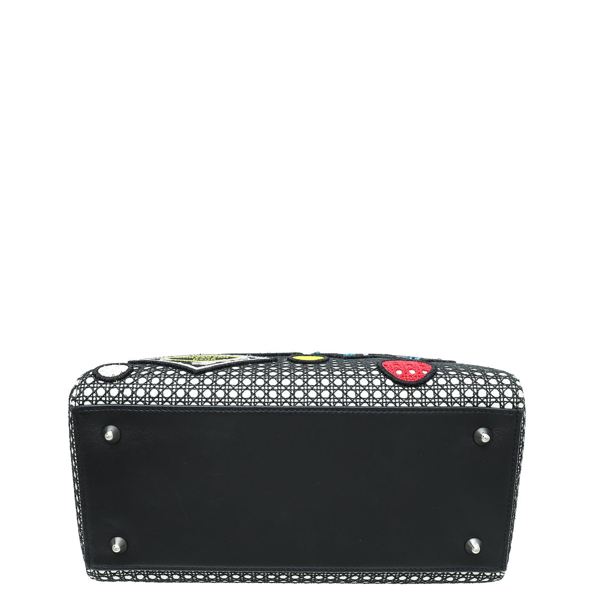 Christian Dior Bicolor Micro Cannage Mesh Patches Lady Dior Medium Bag Rovelle Bags