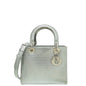 Christian Dior Silver Lady Dior Micro Cannage Medium Bag Rovelle Bags