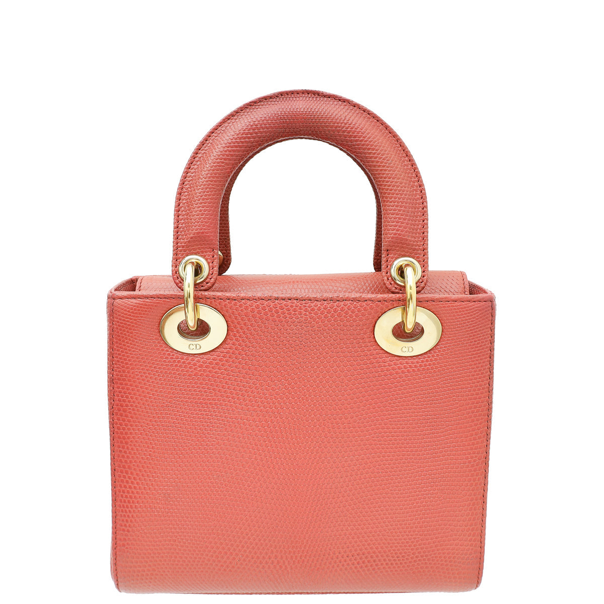 Christian Dior Old Rose Lizard Lady Dior Small Bag Rovelle Bags