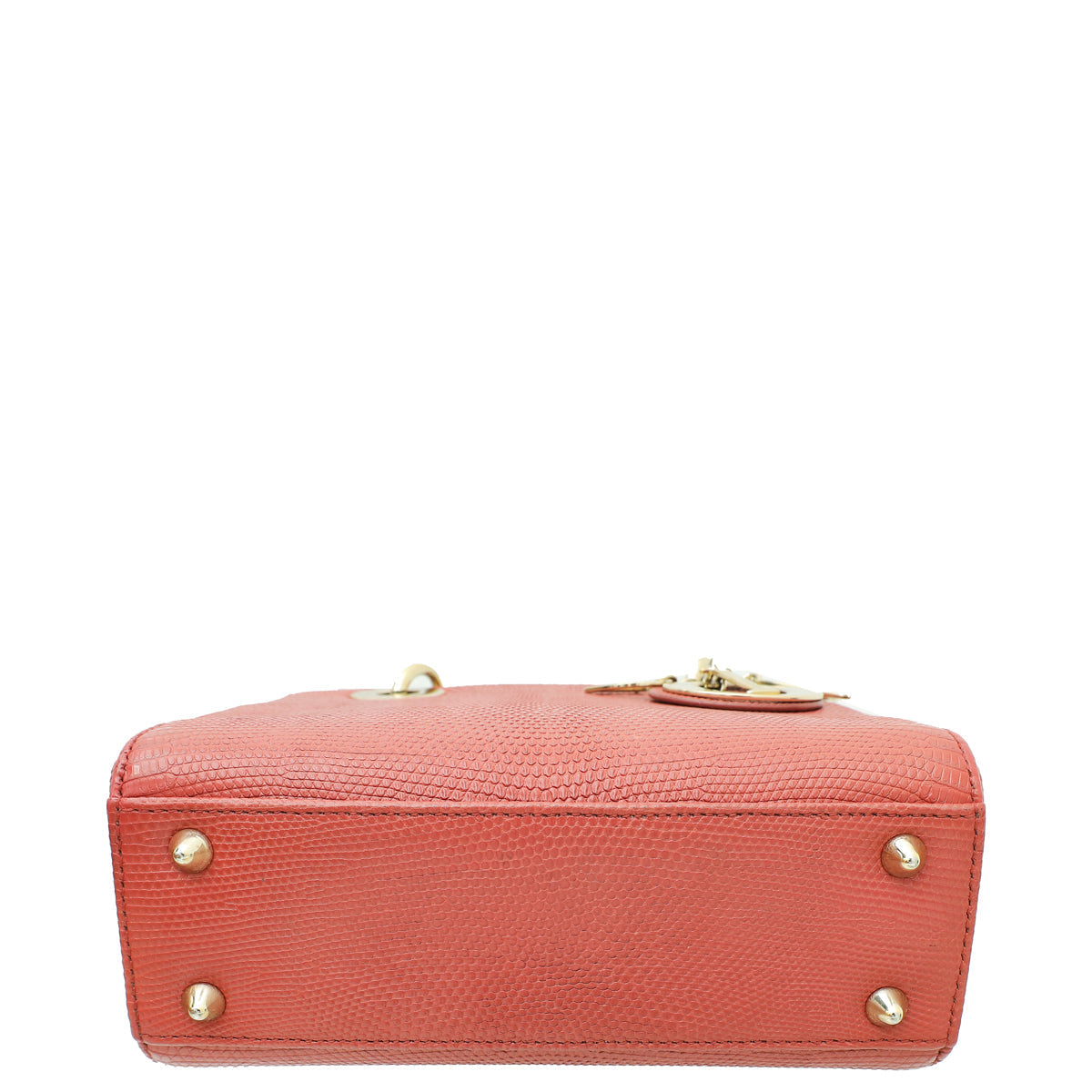 Christian Dior Old Rose Lizard Lady Dior Small Bag Rovelle Bags