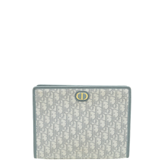 Christian Dior Gray Oblique 30 Montaigne Medium Pouch Rovelle Bags