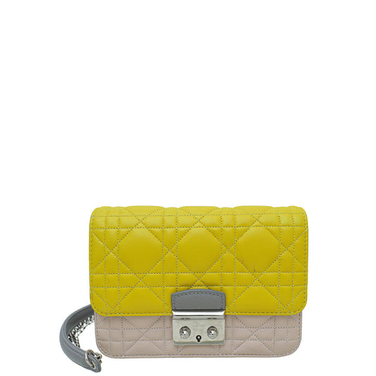 Christian Dior Tricolor Miss Dior Chain Pouch Rovelle Bags