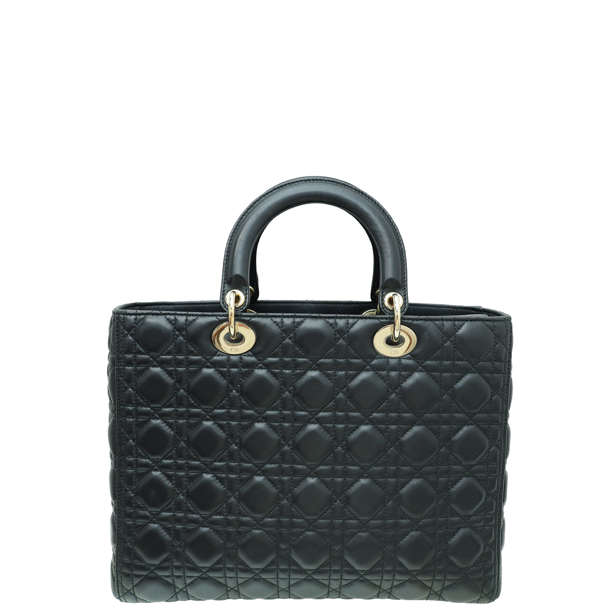 Christian Dior Black Flap Lady Dior Large Bag Rovelle Bags