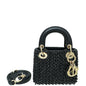 Christian Dior Black Lady Dior Micro Mirrors Beads And Strass Bag Rovelle Bags