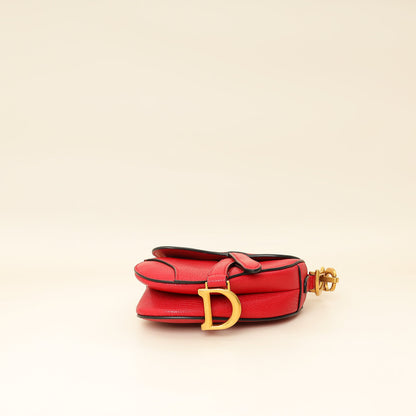 Christian Dior Red Micro Saddle Bag Rovelle Bags