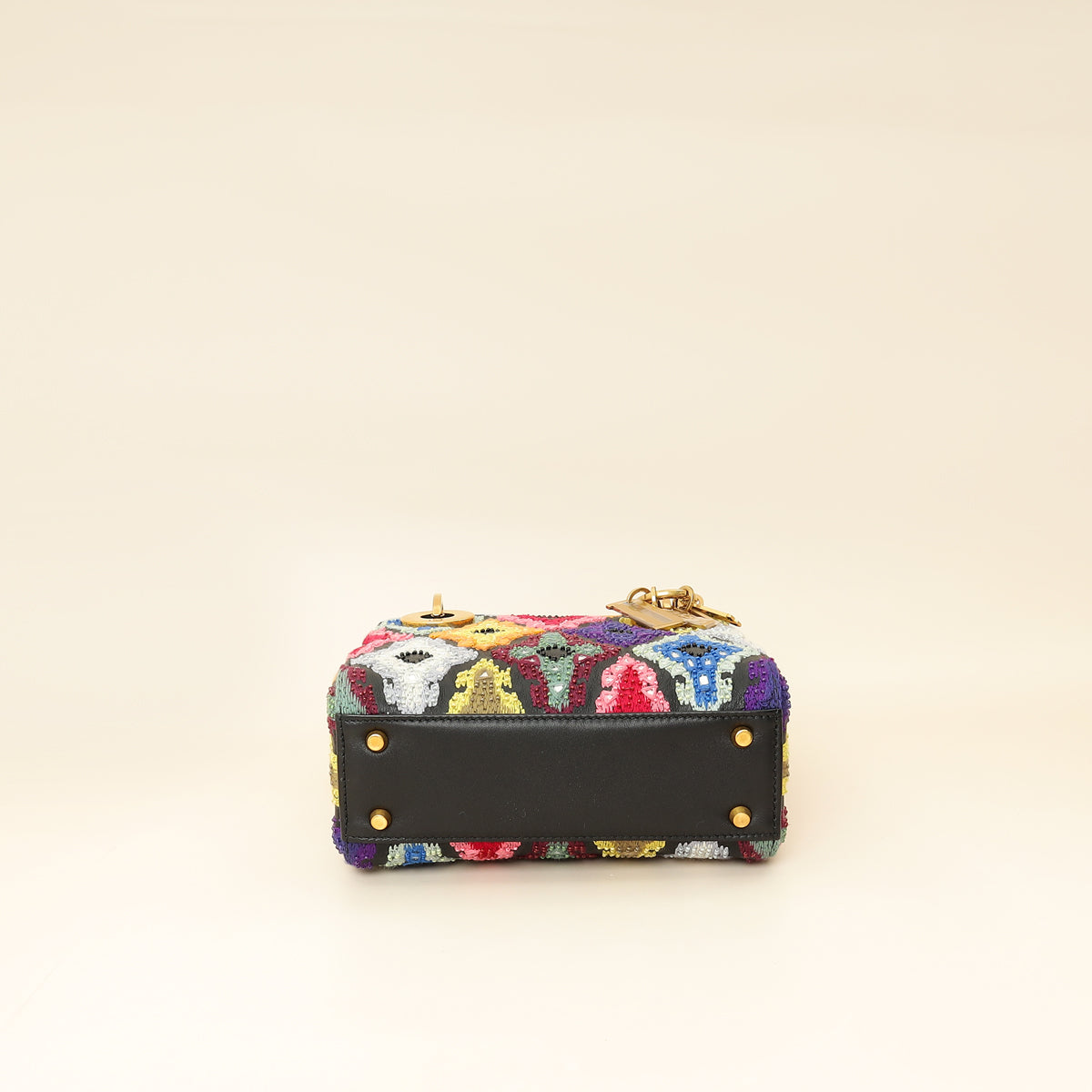 Christian Dior Multicolor Lady Dior Mini Embroidered Bag Rovelle Bags