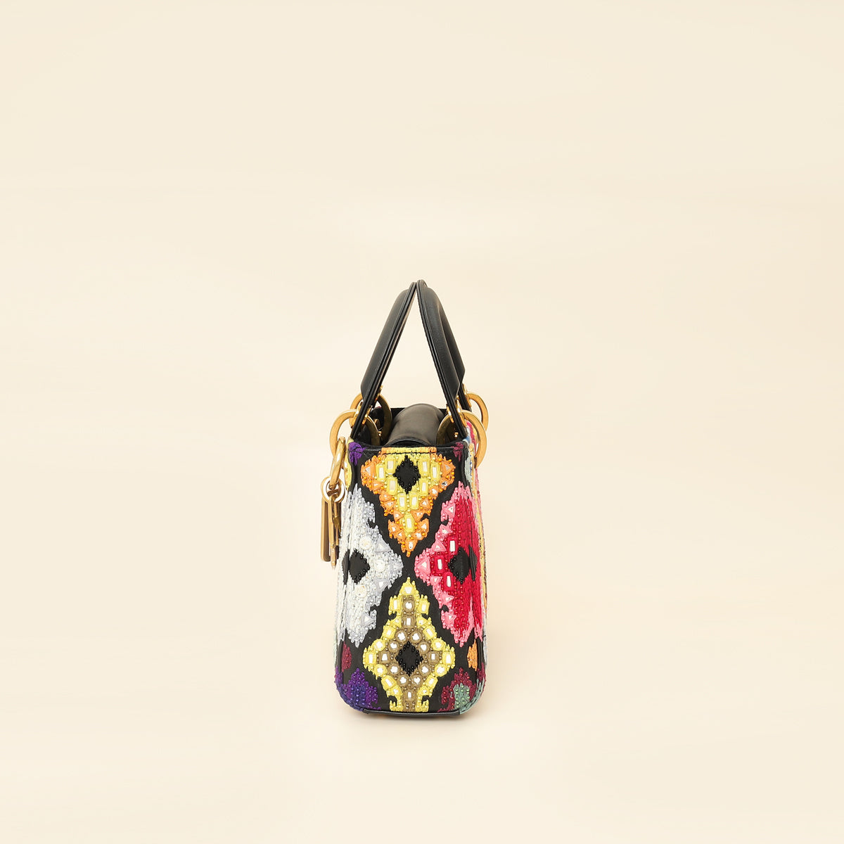 Christian Dior Multicolor Lady Dior Mini Embroidered Bag Rovelle Bags