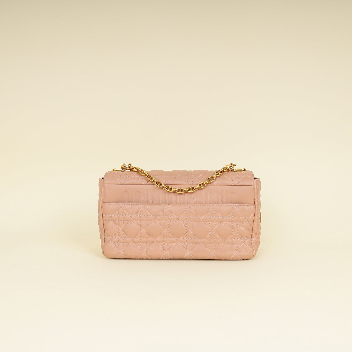 Christian Dior Rose De Vents Caro Cannage Medium Flap Bag Rovelle Bags