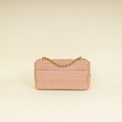 Christian Dior Rose De Vents Caro Cannage Medium Flap Bag Rovelle Bags