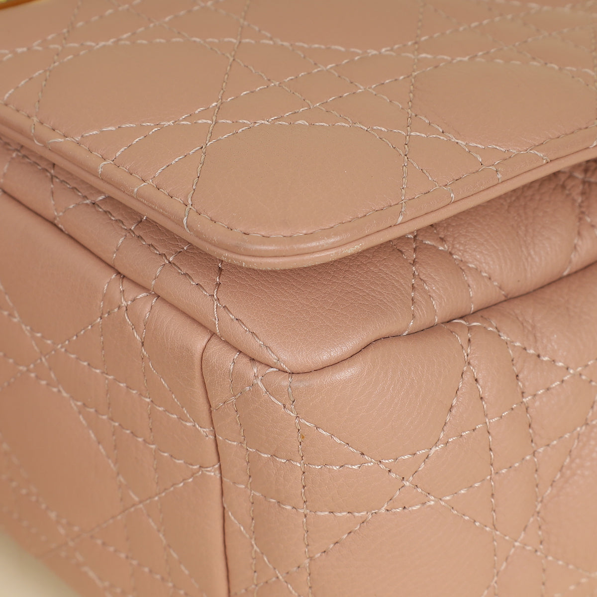 Christian Dior Rose De Vents Caro Cannage Medium Flap Bag Rovelle Bags