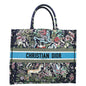 Christian Dior Navy Multicolor Embroidered D-Constellation Book Tote Large Bag Rovelle Bags