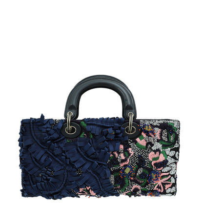 Christian Dior Black Multicolor Lady Dior East West Embroidered Runway Bag Rovelle Bags