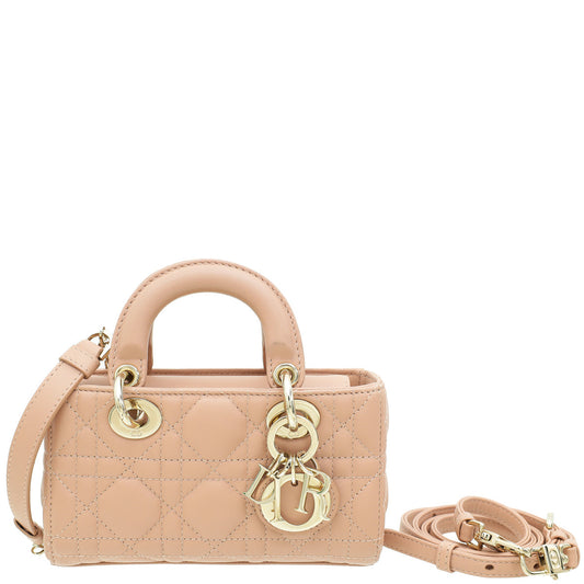 Christian Dior Rose Des Vents Lady D-Joy Micro Bag Rovelle Bags