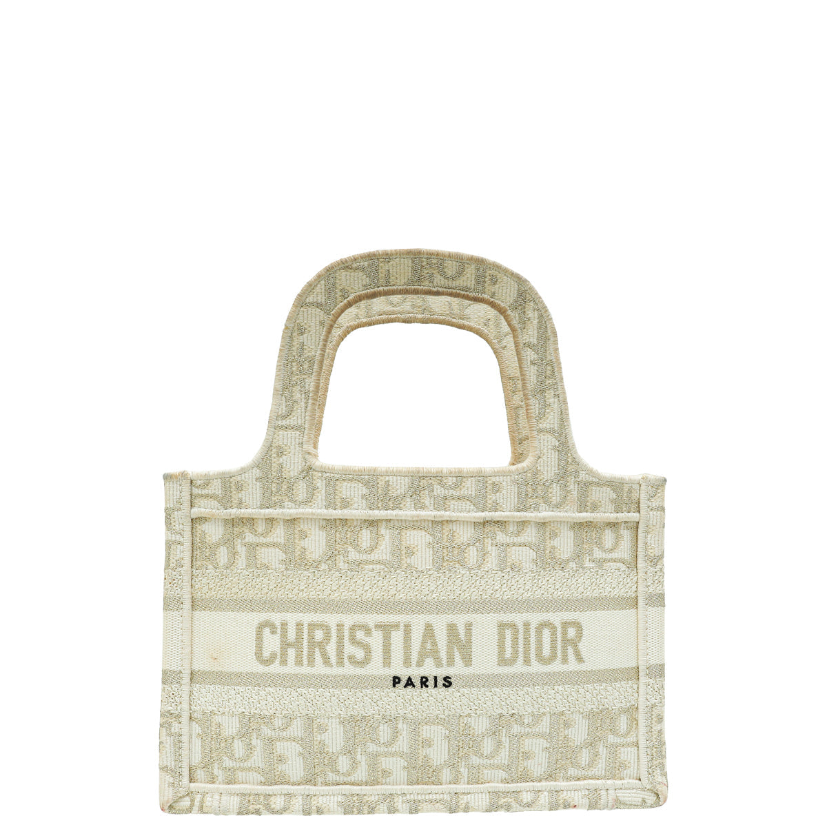 Christian Dior Bicolor Metallic Oblique Book Tote Mini Bag Rovelle Bags