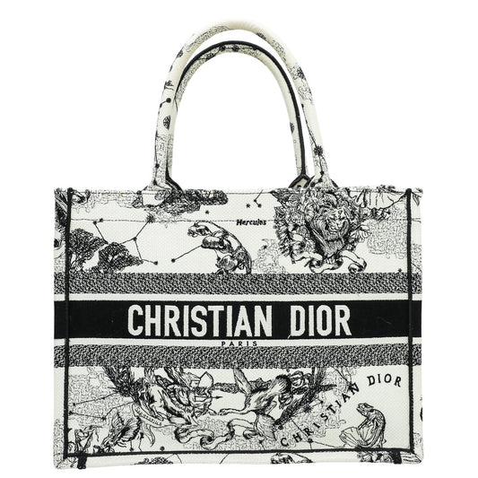 Christian Dior Latte Multicolor Zodiac Embroidered Medium Book Tote Bag Rovelle Bags