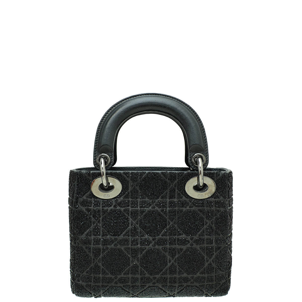 Christian Dior Black Lady Dior Mini Embellished Beads Crystal Bag Rovelle Bags