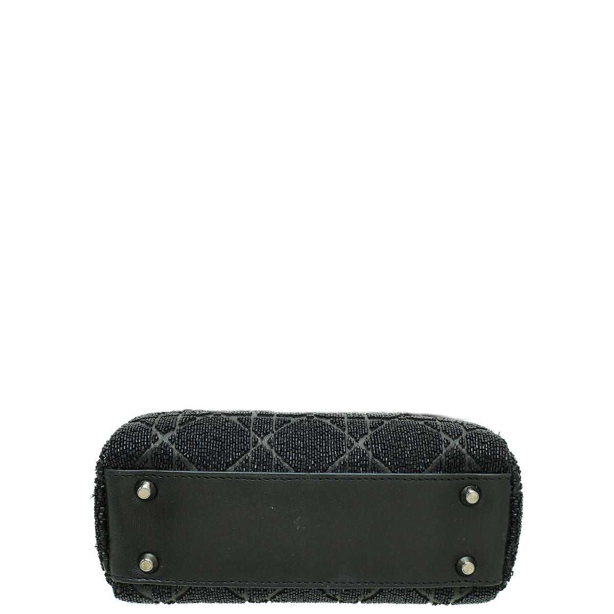 Christian Dior Black Lady Dior Mini Embellished Beads Crystal Bag Rovelle Bags