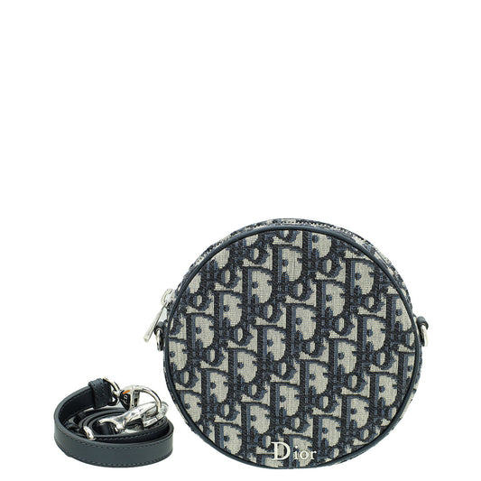 Christian Dior Navy Blue Oblique Baby Ball Crossbody Bag Rovelle Bags