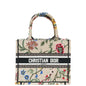Christian Dior Beige Multicolor Embroidered Petites Fleur Small Book Tote Bag Rovelle Bags