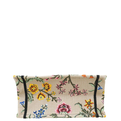 Christian Dior Beige Multicolor Embroidered Petites Fleur Small Book Tote Bag Rovelle Bags